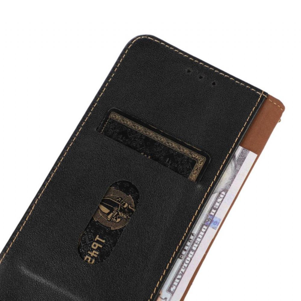 Kožené Pouzdro Folio Poco C65 Khazneh Kůže