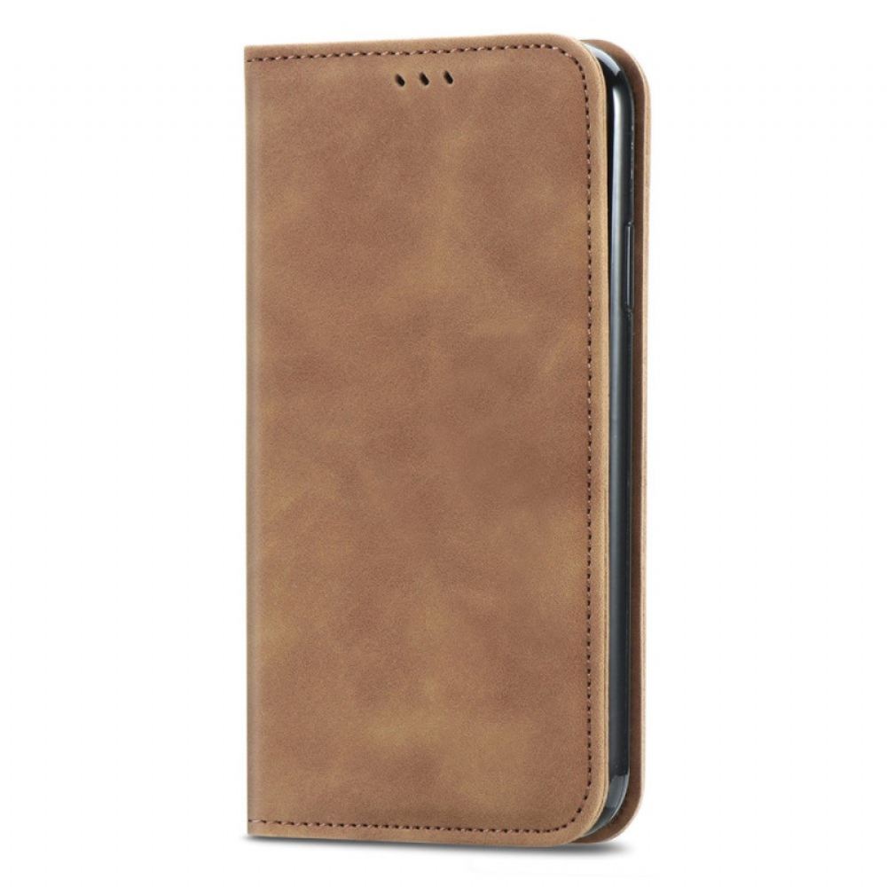 Kožené Pouzdro Folio Poco C65 Klasický Kožený Styl