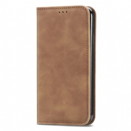 Kožené Pouzdro Folio Poco C65 Klasický Kožený Styl