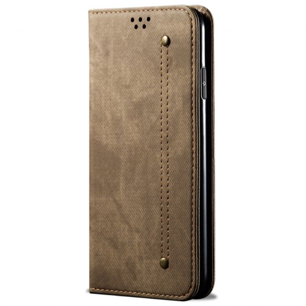 Kožené Pouzdro Folio Poco C65 Látka