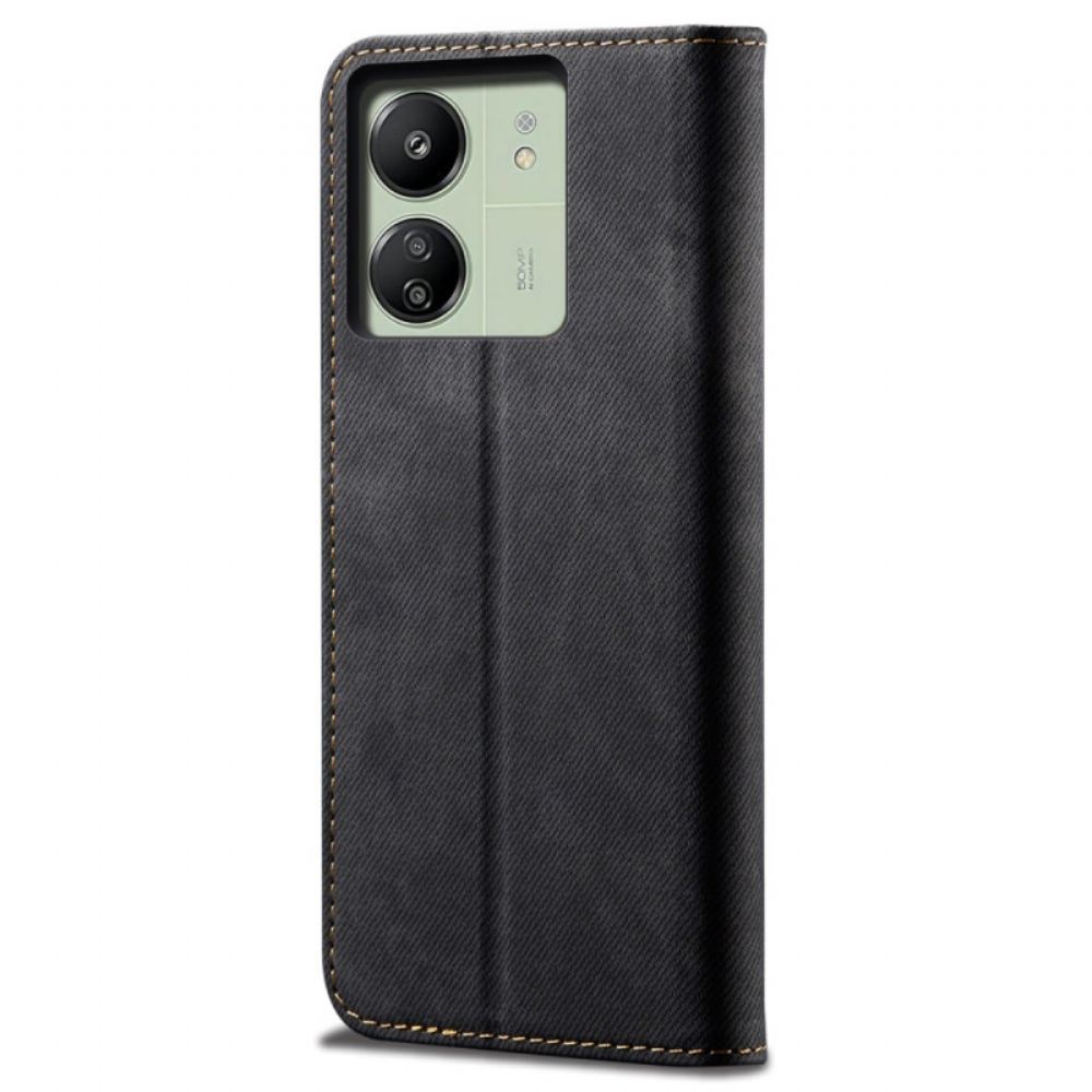 Kožené Pouzdro Folio Poco C65 Látka