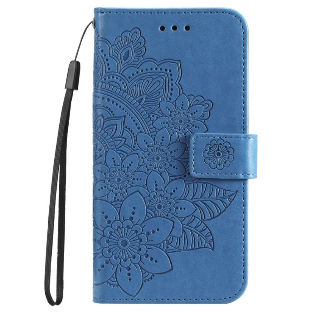 Kožený Kryt Poco C65 Květinová Mandala