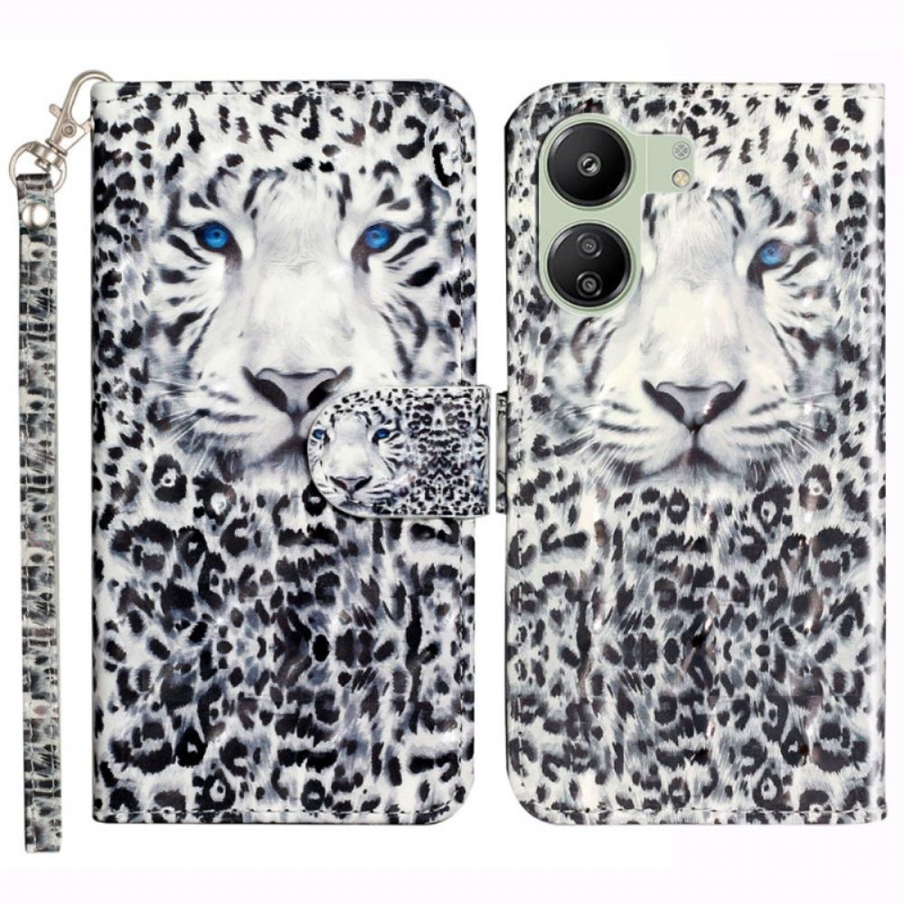 Kožený Kryt Poco C65 Leopardí Popruh