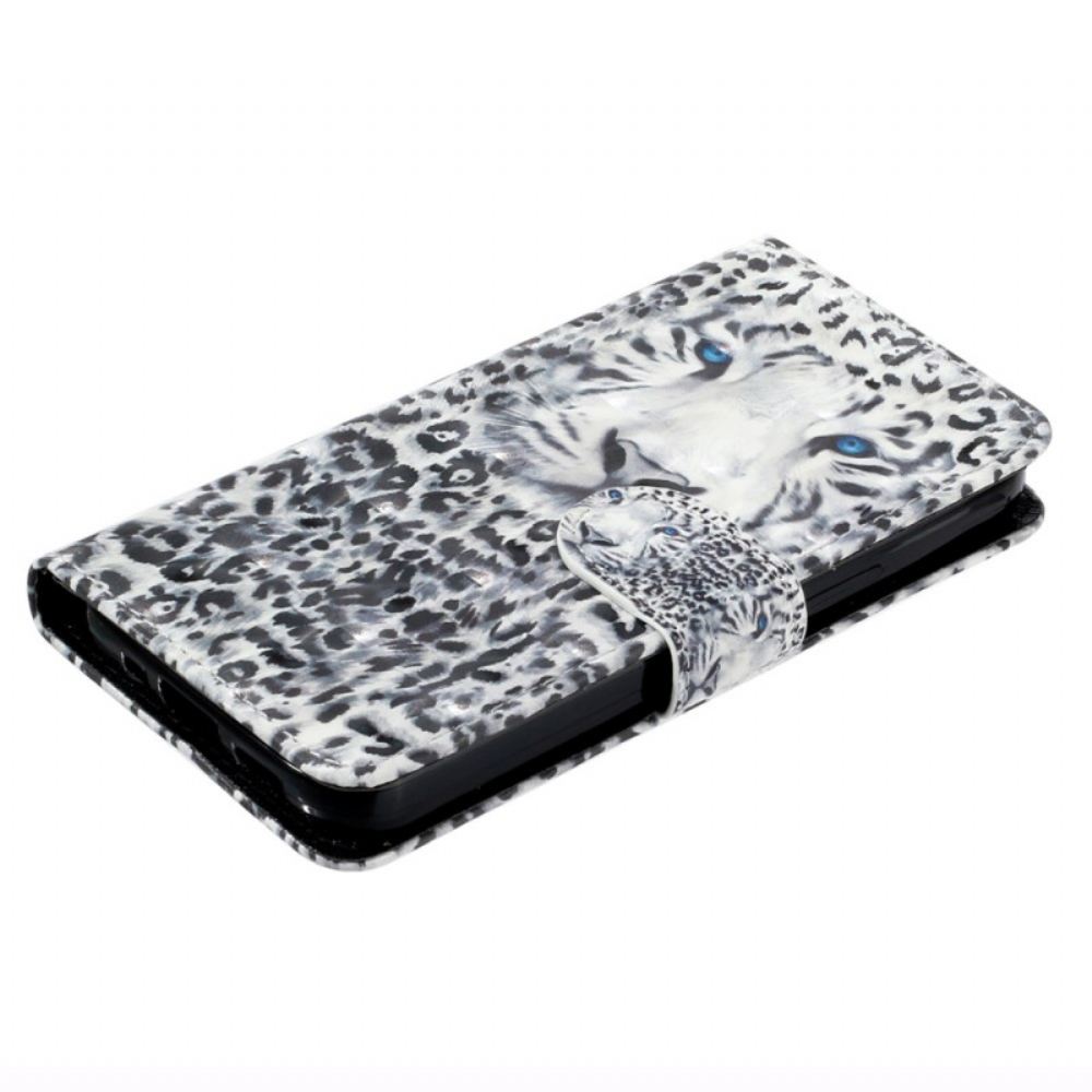 Kožený Kryt Poco C65 Leopardí Popruh