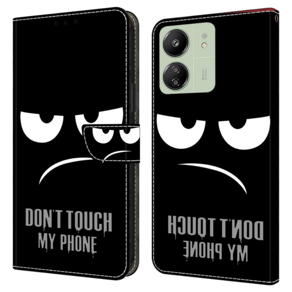 Kožený Kryt Poco C65 Nedotýkejte Se Mého Telefonu