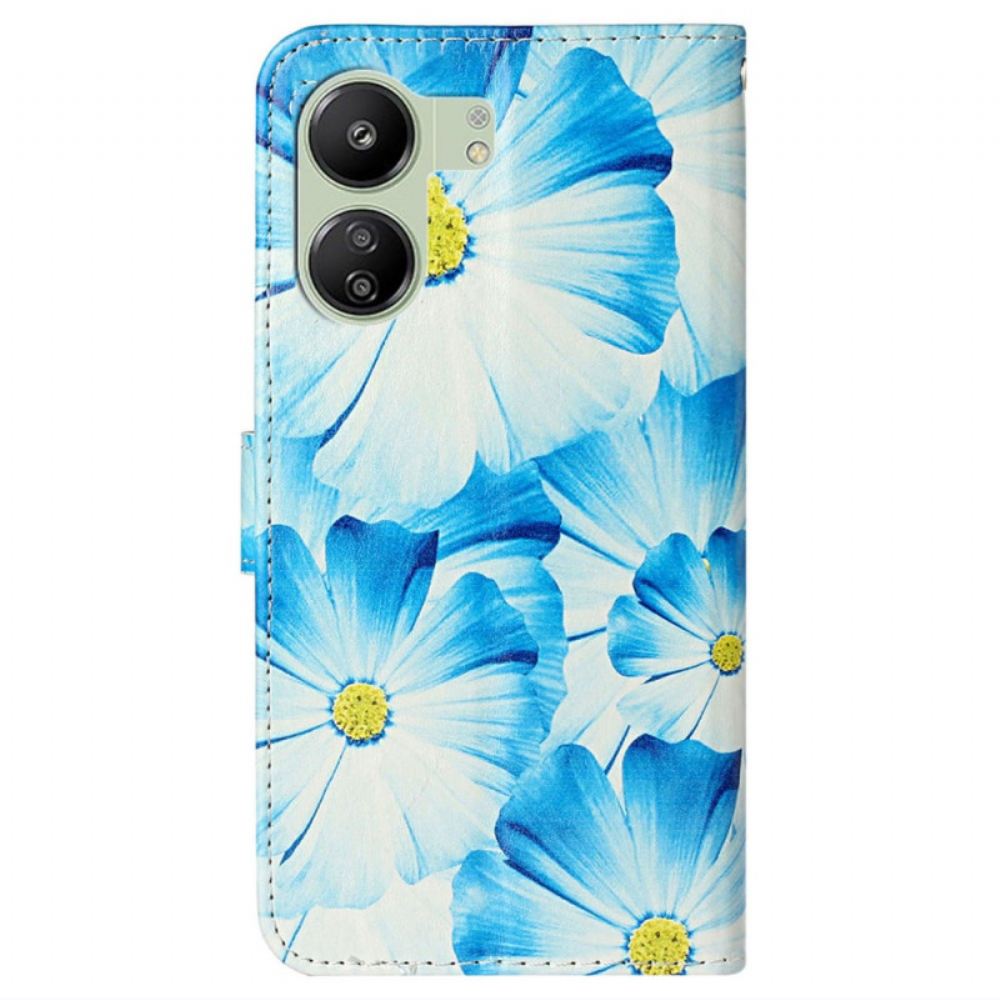 Kožený Kryt Poco C65 Orchideje