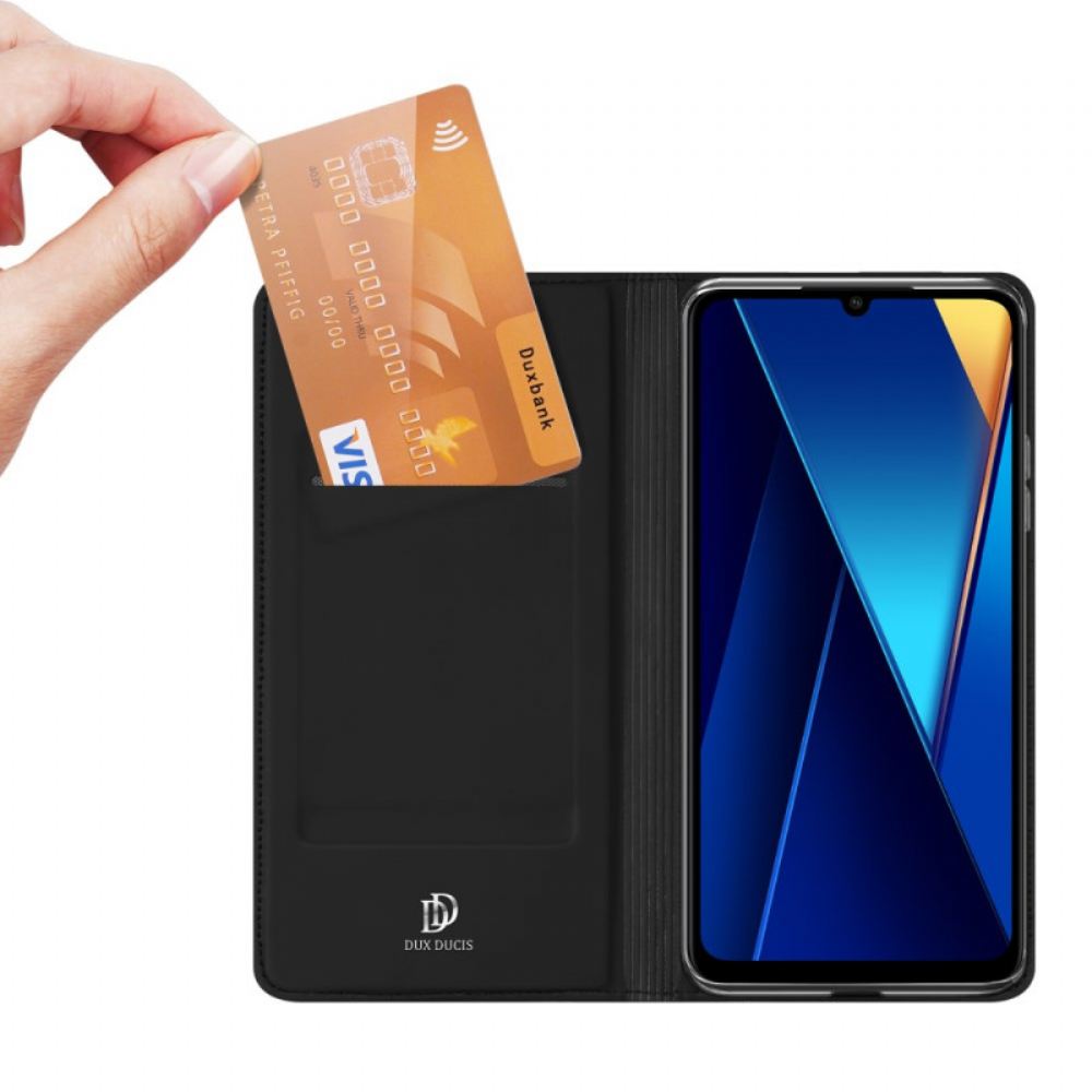 Kožený Kryt Poco C65 Skin Pro Series Dux Ducis