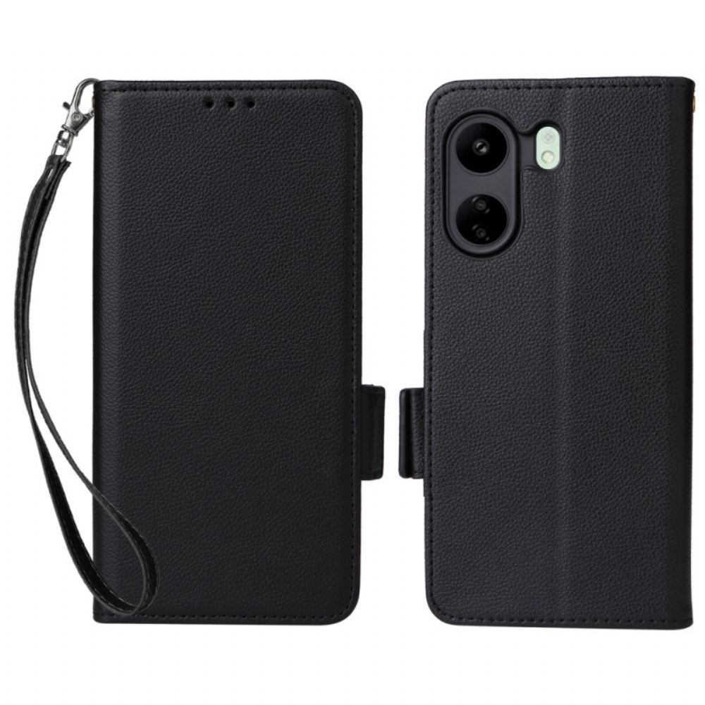 Kožený Kryt Poco C65 Ultra Tenký Pásek