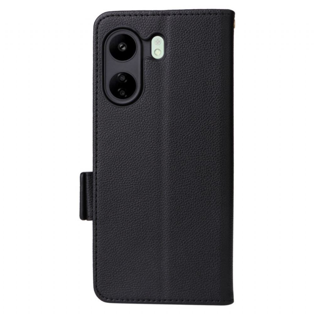 Kožený Kryt Poco C65 Ultra Tenký Pásek