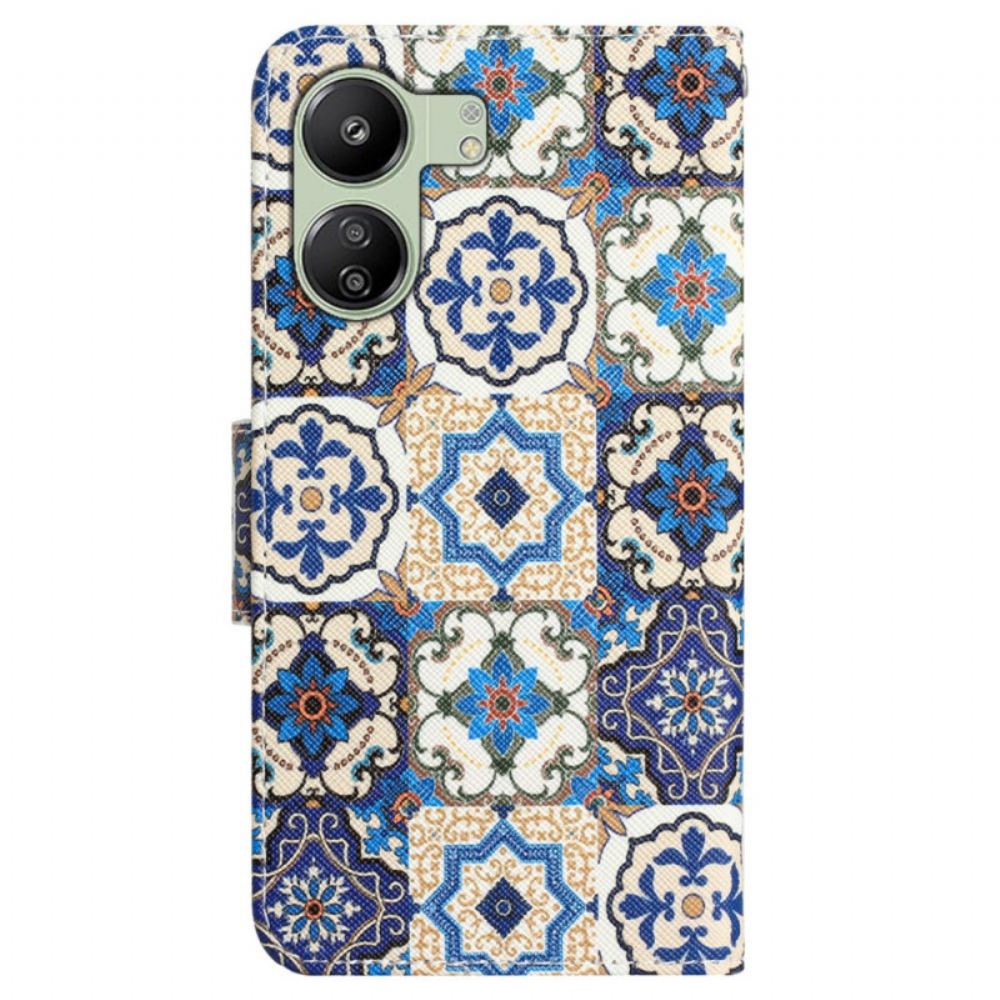 Peněženková Pouzdra Poco C65 Kryty Na Mobil Retro Totem S Popruhem