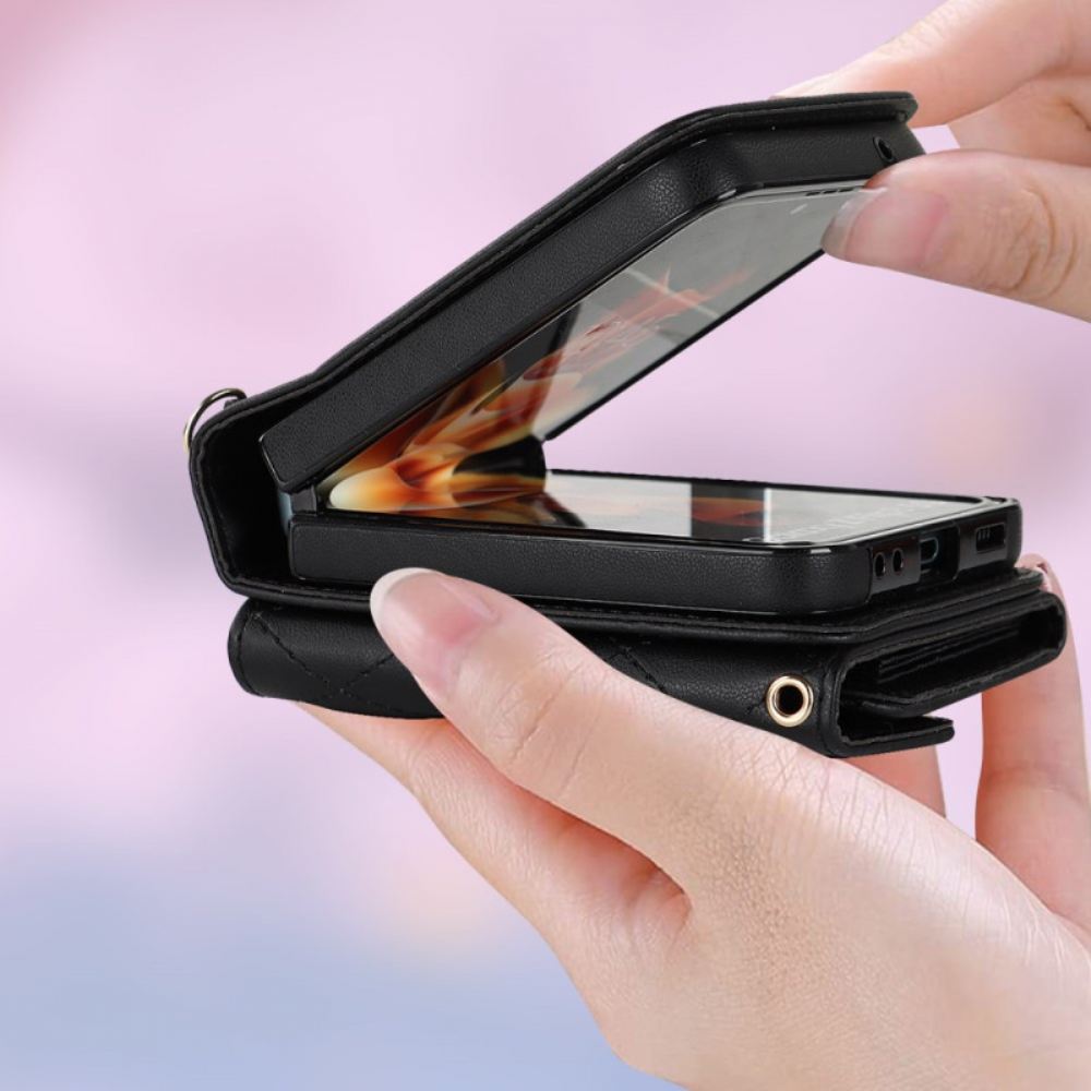 Kryt Na Samsung Galaxy Z Flip 6 Peněženka Přes Rameno
