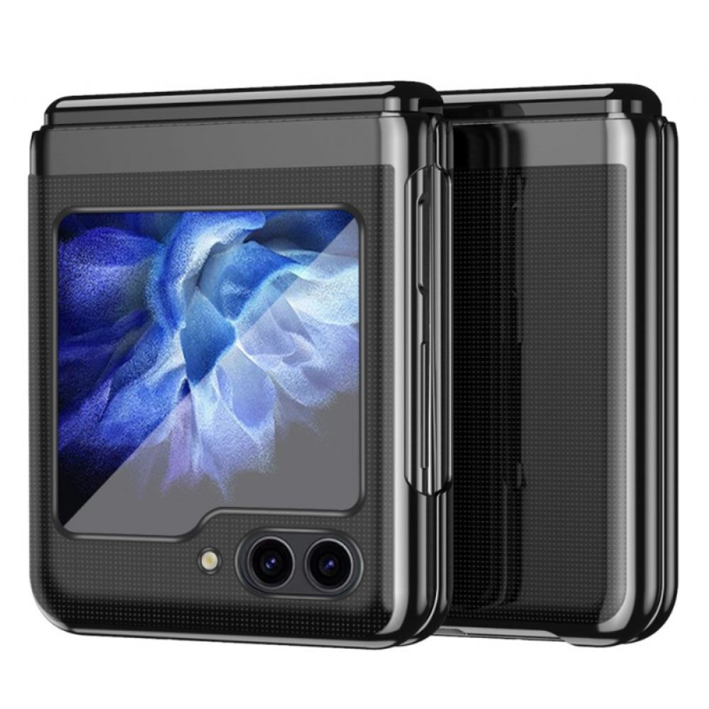 Kryt Samsung Galaxy Z Flip 6 Kryty Na Mobil Transparentní Design A Kovový Efekt