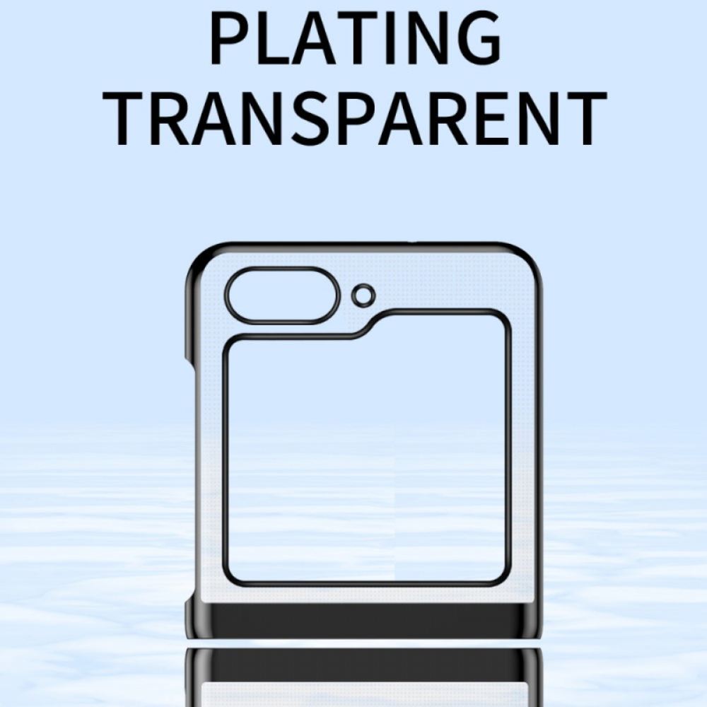 Kryt Samsung Galaxy Z Flip 6 Kryty Na Mobil Transparentní Design A Kovový Efekt