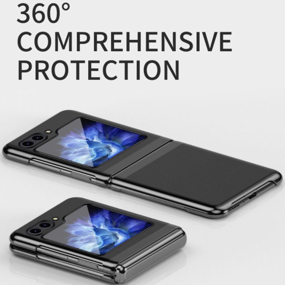 Kryt Samsung Galaxy Z Flip 6 Kryty Na Mobil Transparentní Design A Kovový Efekt