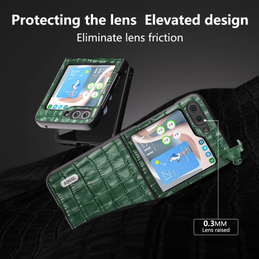 Kryt Samsung Galaxy Z Flip 6 Prémiová Krokodýlí Textura