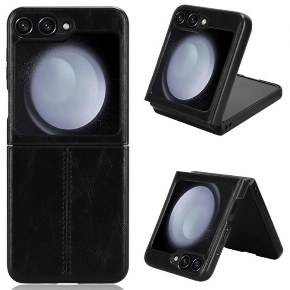 Kryt Samsung Galaxy Z Flip 6 Prošívání Z Umělé Kůže