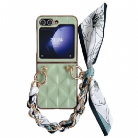 Kryt Samsung Galaxy Z Flip 6 Prošívaný Náramek