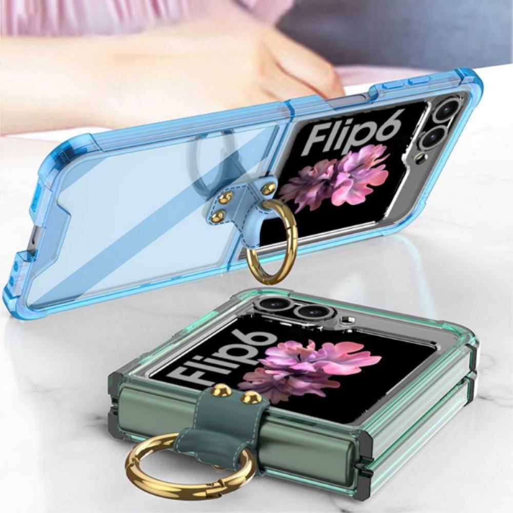 Kryt Samsung Galaxy Z Flip 6 Průhledný Podpůrný Kroužek Gkk