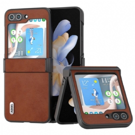 Kryt Samsung Galaxy Z Flip 6 Vintage Kožený Styl Abeel