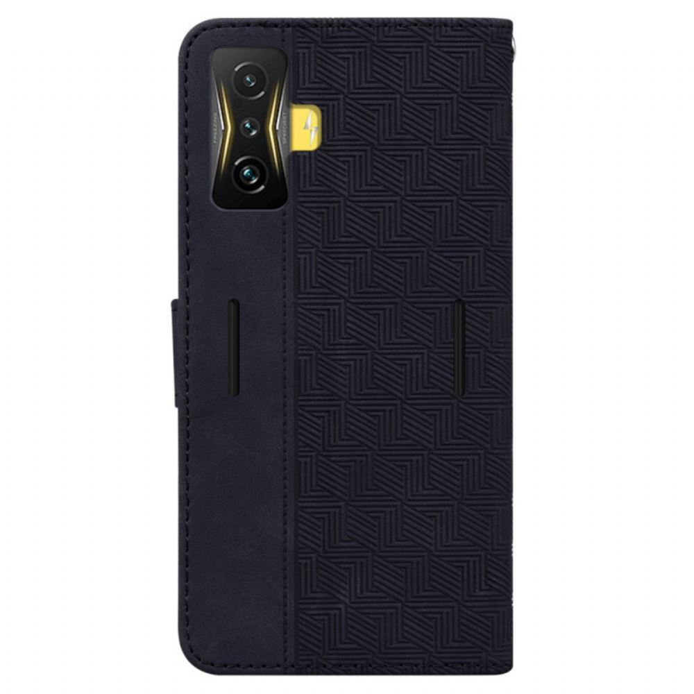 Flipové Pouzdro Na Poco F4 GT Na Lana Design Popruhu