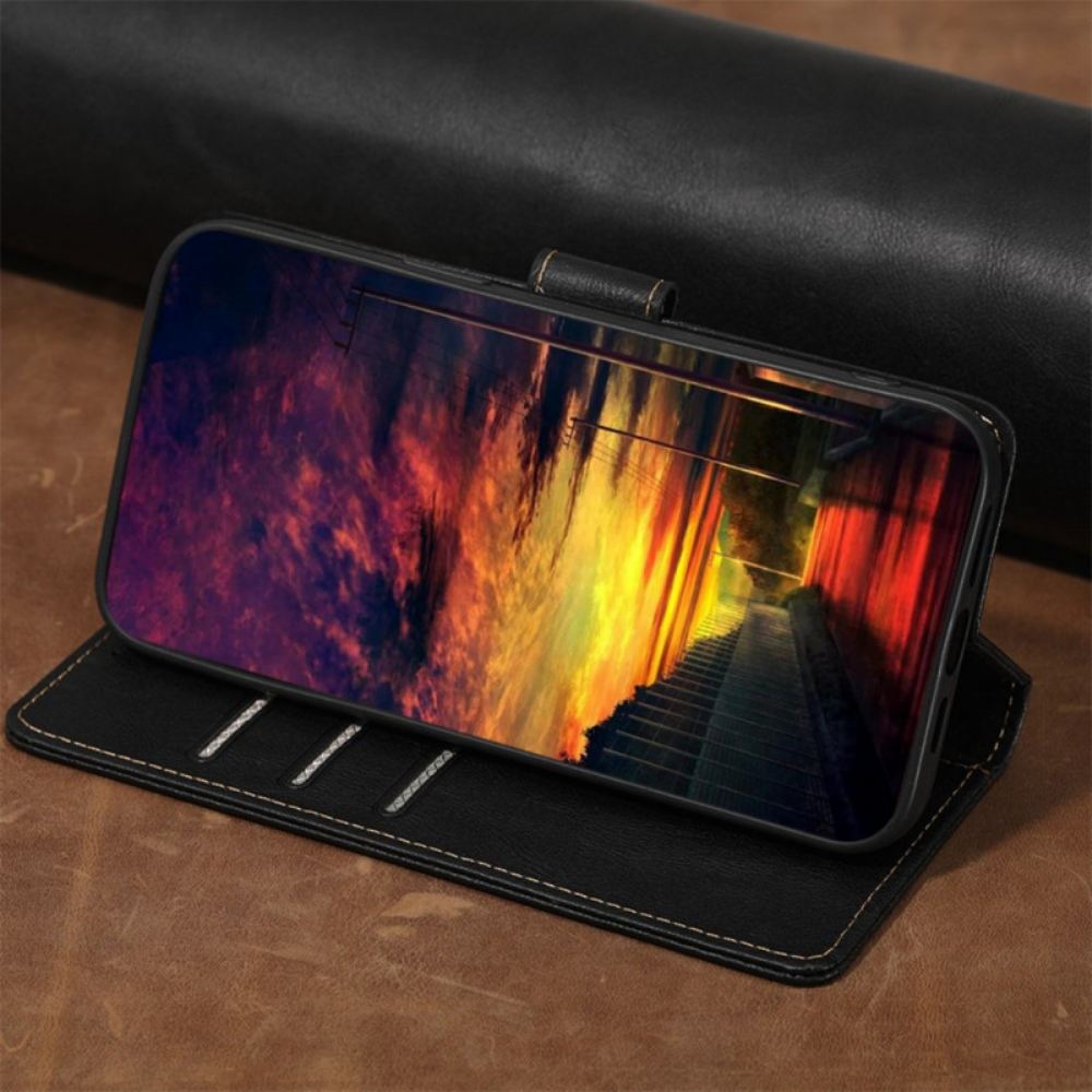 Flipové Pouzdro Na Poco F4 GT Rfid Vintage Kožený Styl
