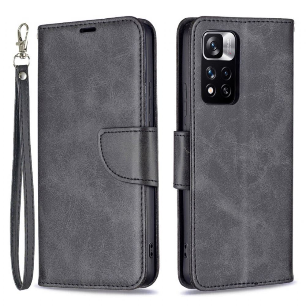 Flipové Pouzdro Na Xiaomi Redmi Note 11 Pro Plus 5G Hladká Šikmá Spona
