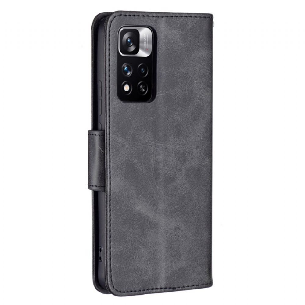 Flipové Pouzdro Na Xiaomi Redmi Note 11 Pro Plus 5G Hladká Šikmá Spona