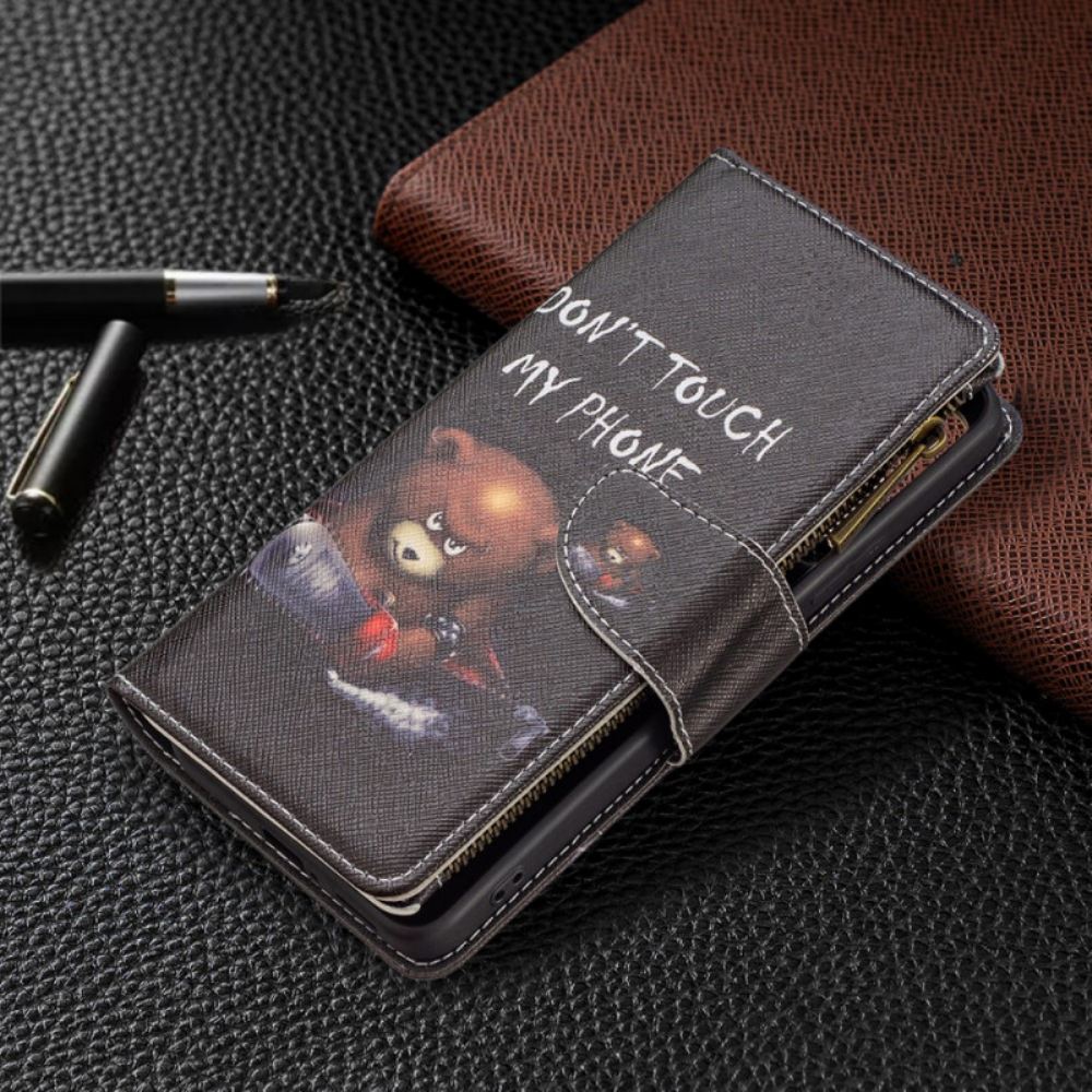 Flipové Pouzdro Na Xiaomi Redmi Note 11 Pro Plus 5G Kapsa Na Medvěda Na Zip