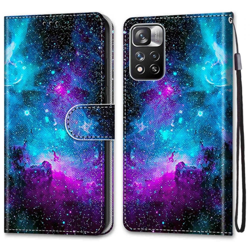 Flipové Pouzdro Na Xiaomi Redmi Note 11 Pro Plus 5G Kosmické Nebe