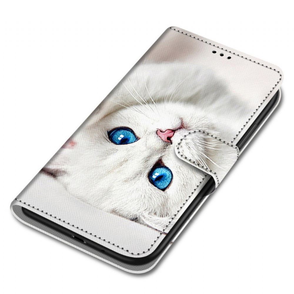 Flipové Pouzdro Na Xiaomi Redmi Note 11 Pro Plus 5G Na Lana Bílá Tanga Cat