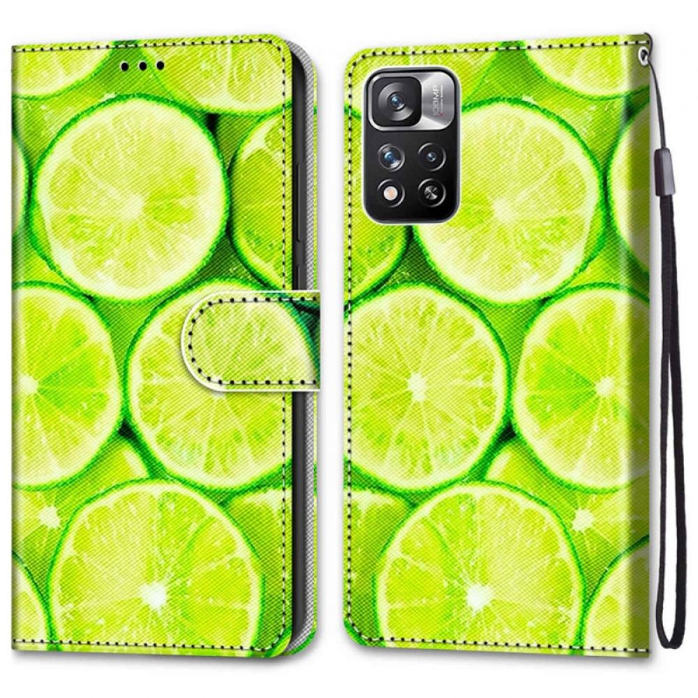 Flipové Pouzdro Na Xiaomi Redmi Note 11 Pro Plus 5G Limetky