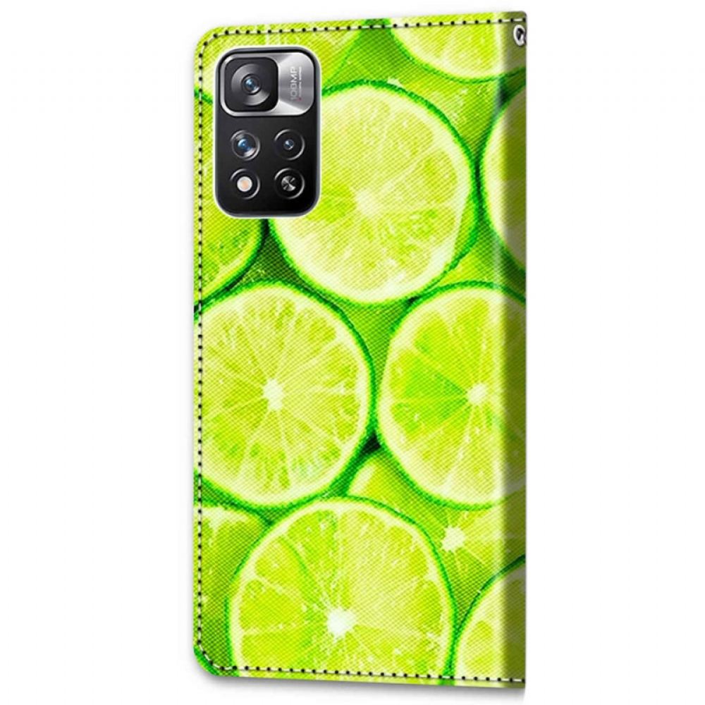 Flipové Pouzdro Na Xiaomi Redmi Note 11 Pro Plus 5G Limetky