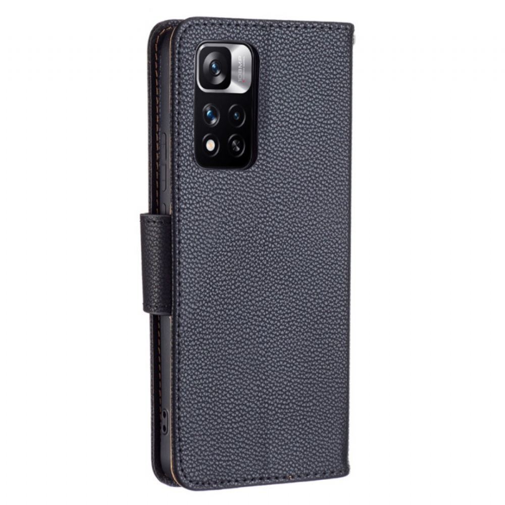 Flipové Pouzdro Na Xiaomi Redmi Note 11 Pro Plus 5G Liči Šikmá Spona
