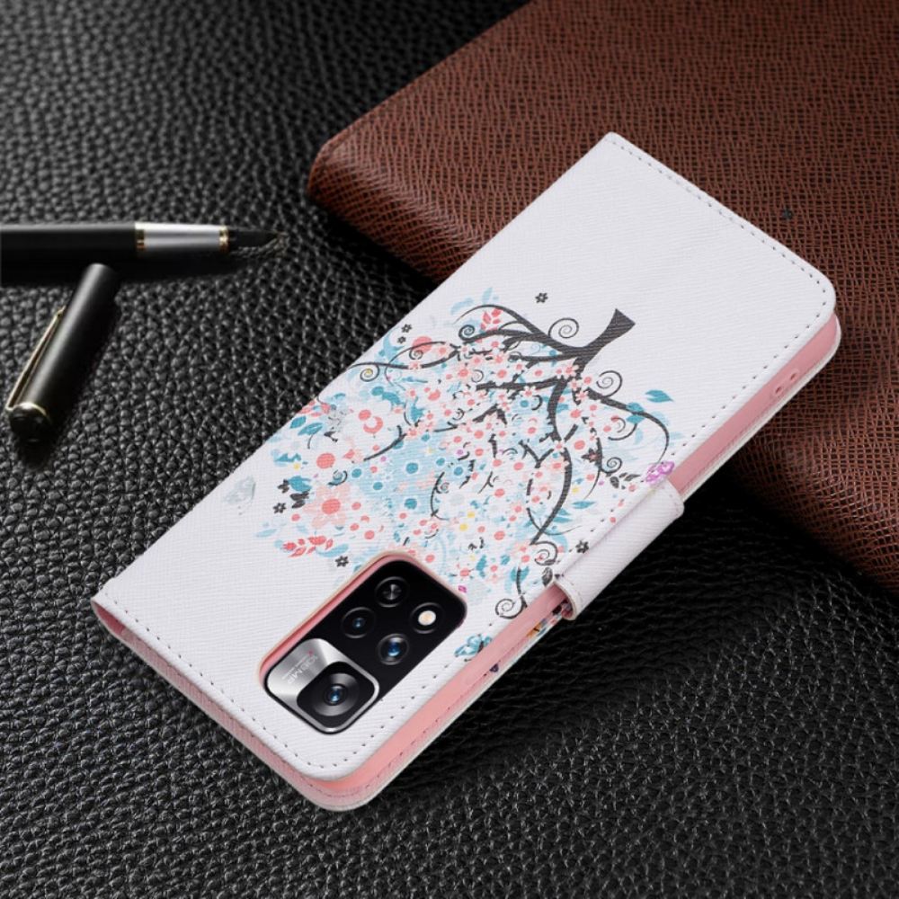 Flipové Pouzdro Na Xiaomi Redmi Note 11 Pro Plus 5G Rozkvetlý Strom
