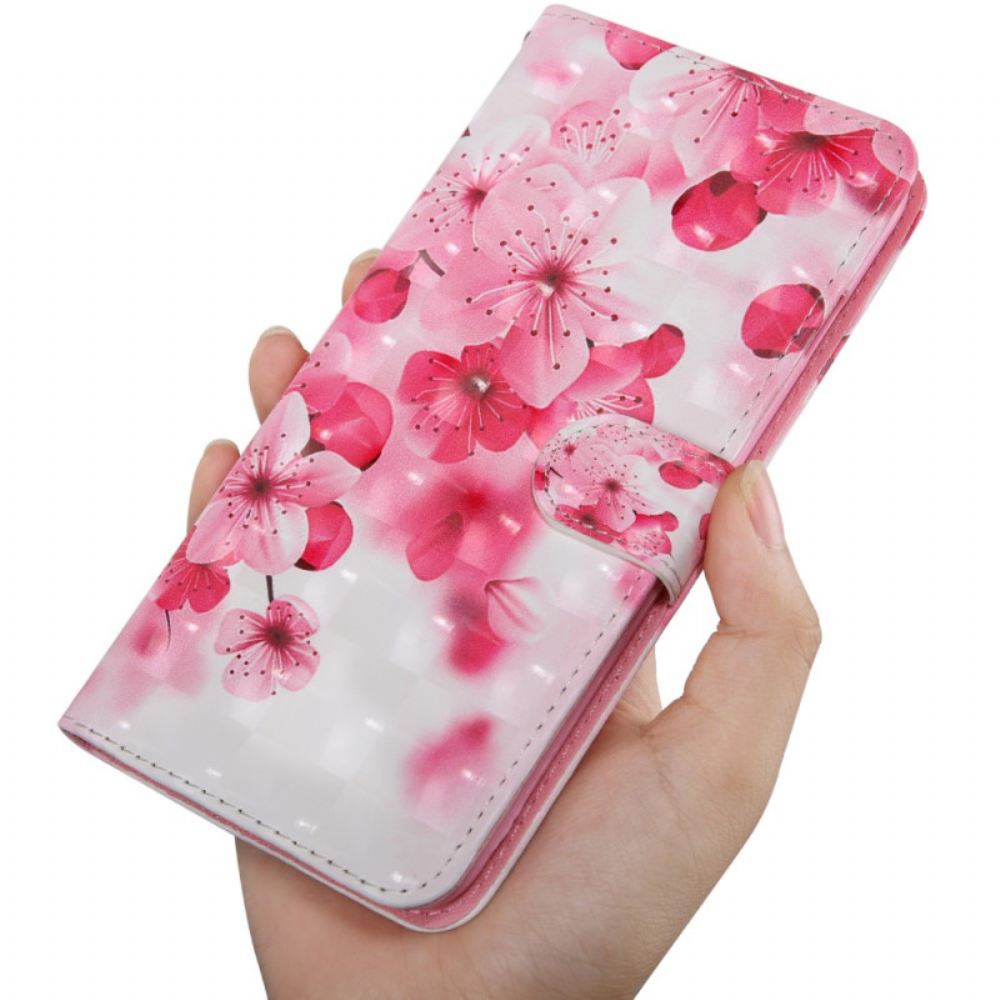 Flipové Pouzdro Na Xiaomi Redmi Note 11 Pro Plus 5G Růžové Květy