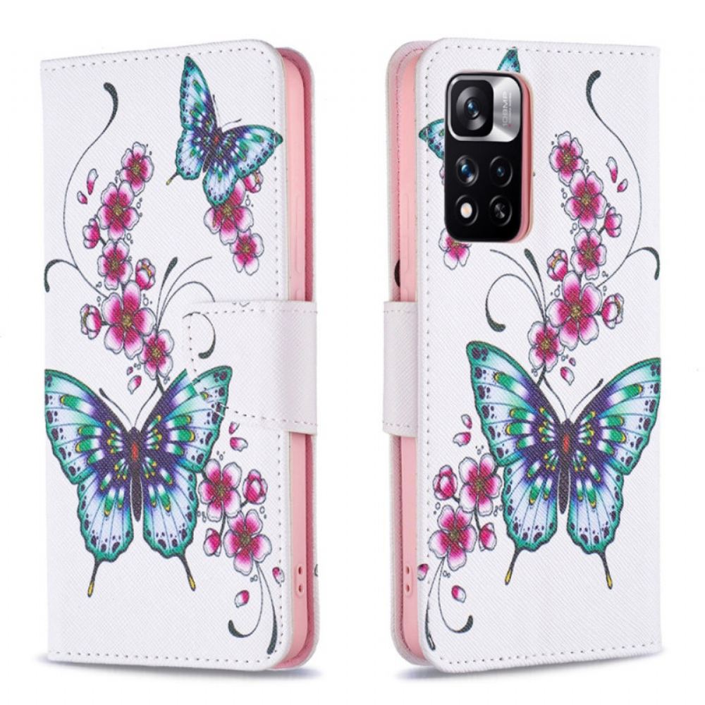 Flipové Pouzdro Na Xiaomi Redmi Note 11 Pro Plus 5G Styl Motýlků