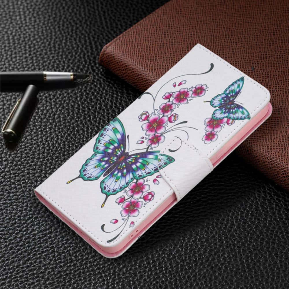 Flipové Pouzdro Na Xiaomi Redmi Note 11 Pro Plus 5G Styl Motýlků