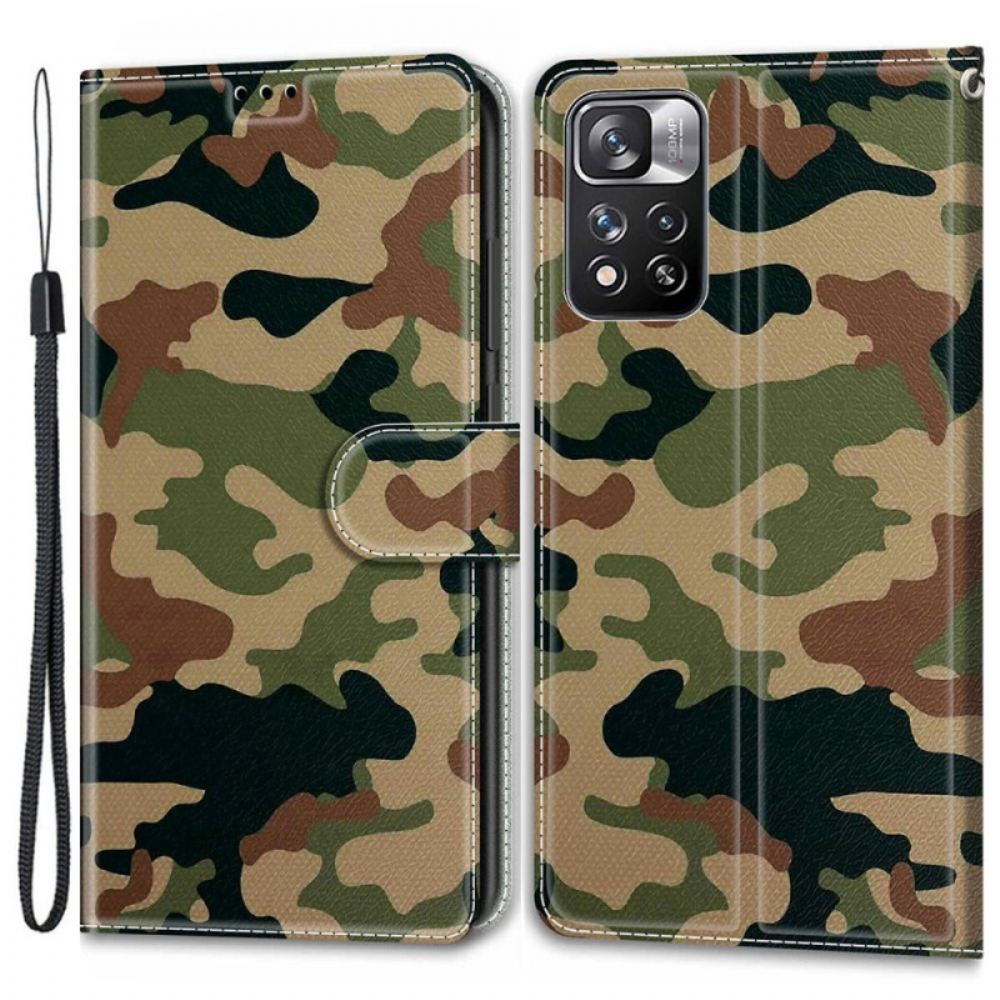 Flipové Pouzdro Na Xiaomi Redmi Note 11 Pro Plus 5G Vojenská Kamufláž