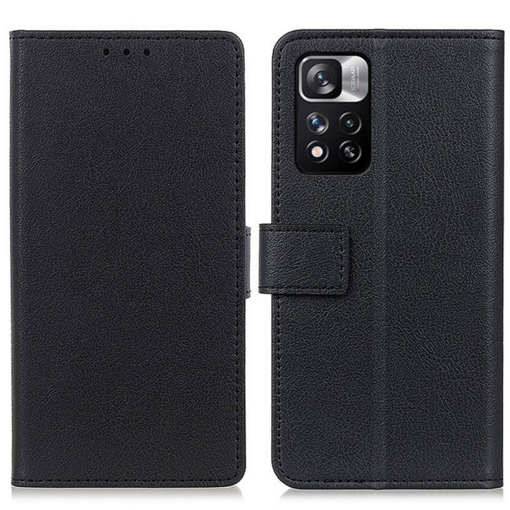 Kožené Pouzdro Na Xiaomi Redmi Note 11 Pro Plus 5G Klasický Kožený Efekt