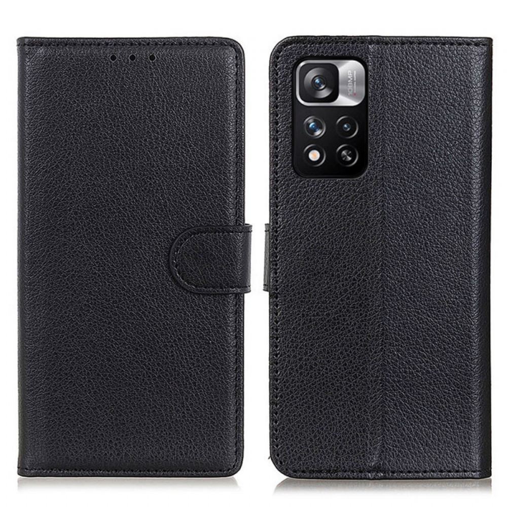 Kožené Pouzdro Na Xiaomi Redmi Note 11 Pro Plus 5G Tradiční Litchi Kůže