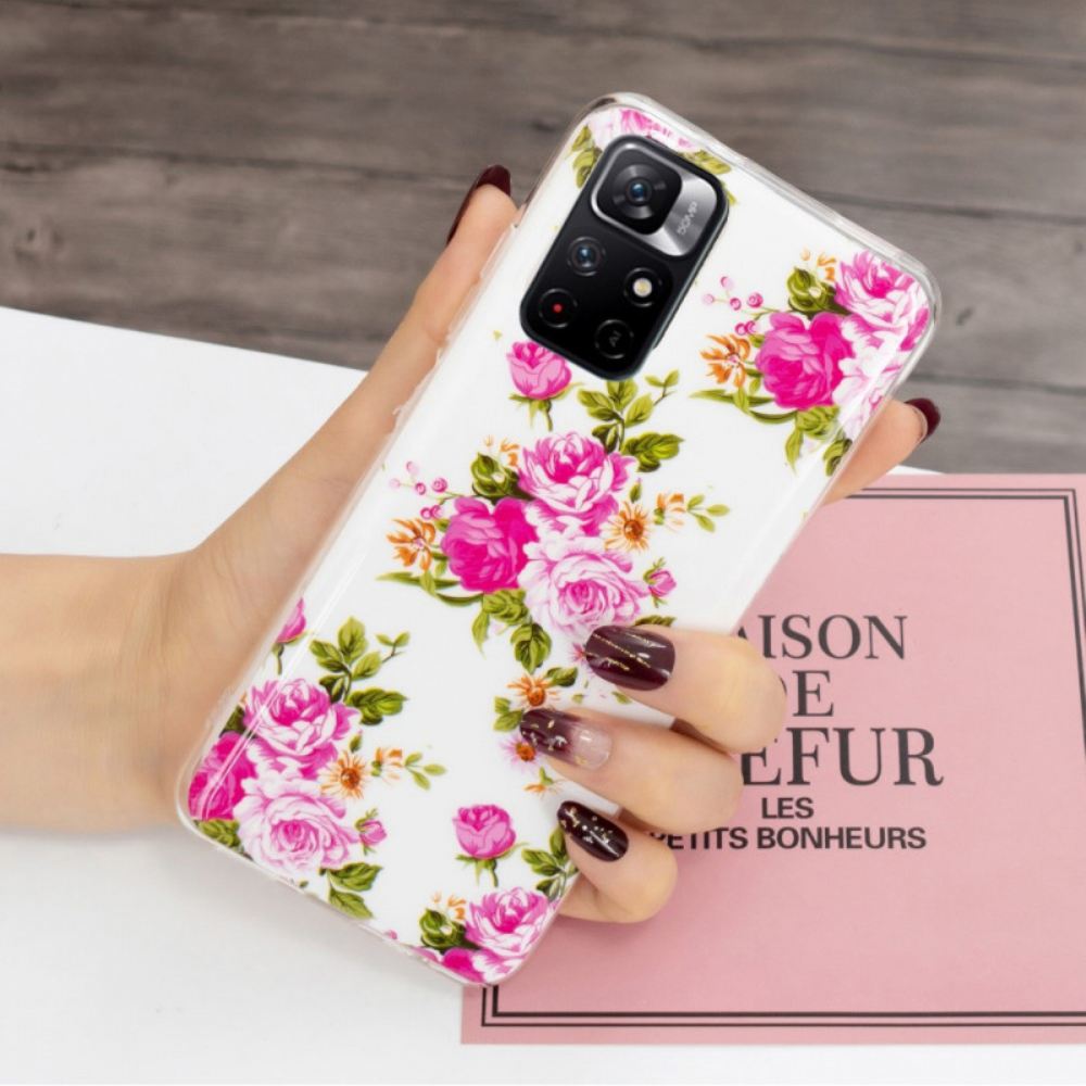 Kryt Na Xiaomi Redmi Note 11 Pro Plus 5G Fluorescenční Květiny Liberty