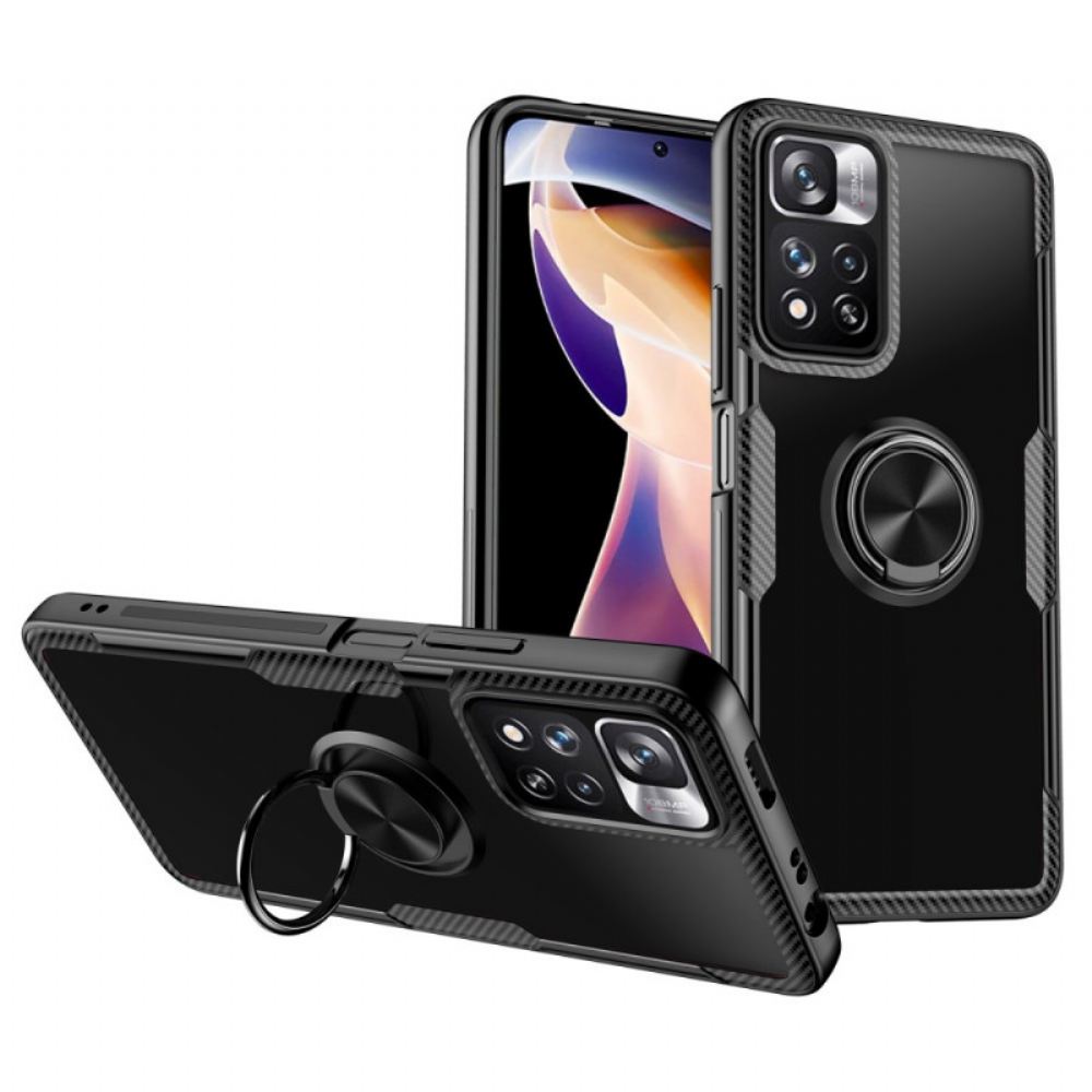 Kryt Na Xiaomi Redmi Note 11 Pro Plus 5G Kovový Kroužek Z Uhlíkových Vláken