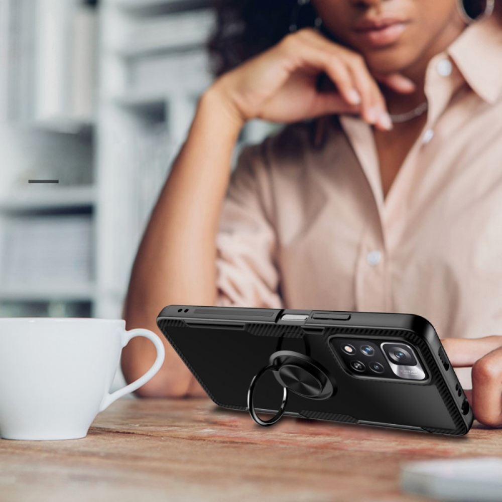 Kryt Na Xiaomi Redmi Note 11 Pro Plus 5G Kovový Kroužek Z Uhlíkových Vláken