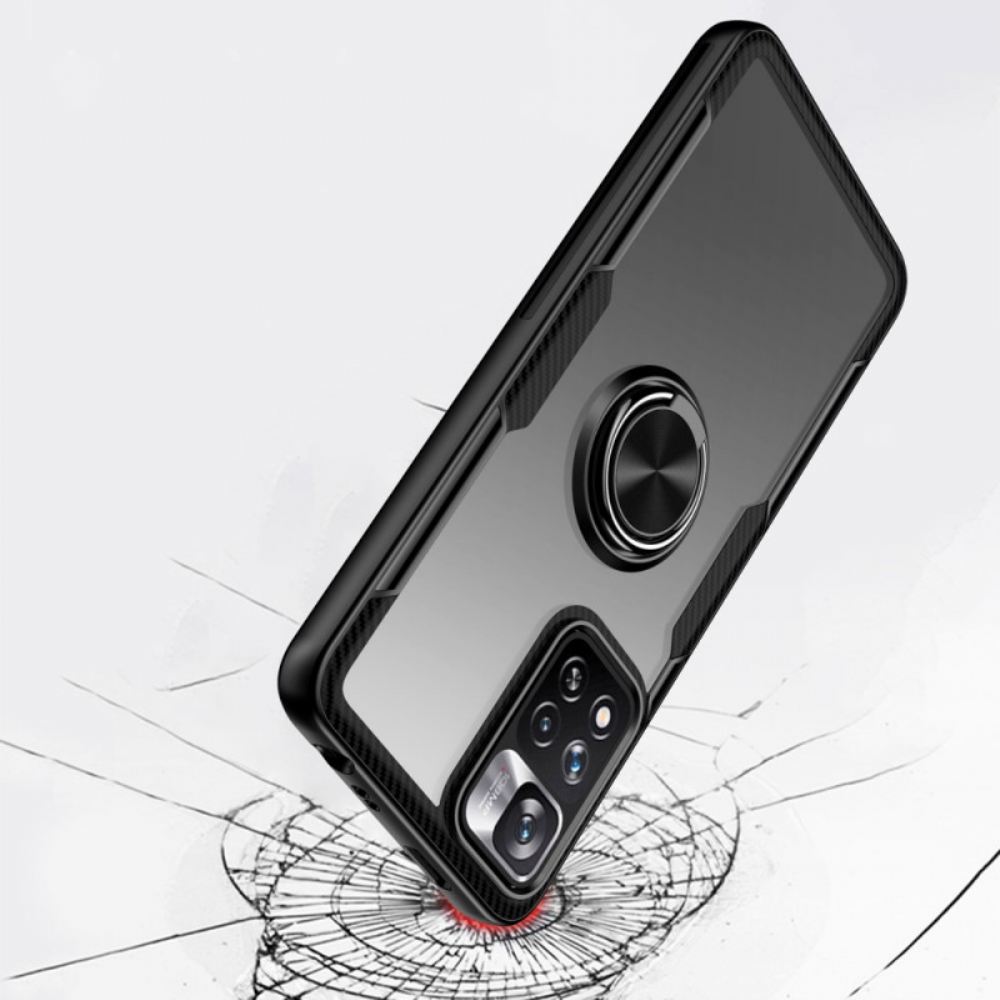 Kryt Na Xiaomi Redmi Note 11 Pro Plus 5G Kovový Kroužek Z Uhlíkových Vláken