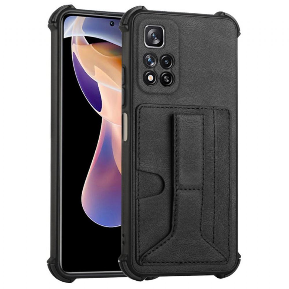 Kryt Na Xiaomi Redmi Note 11 Pro Plus 5G Kožený Držák A Držitel Karty