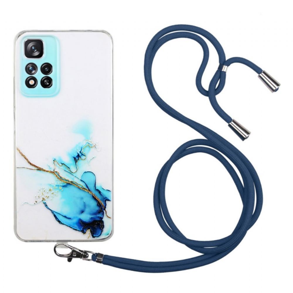 Kryt Na Xiaomi Redmi Note 11 Pro Plus 5G Na Lana S Mramorovou Šňůrou