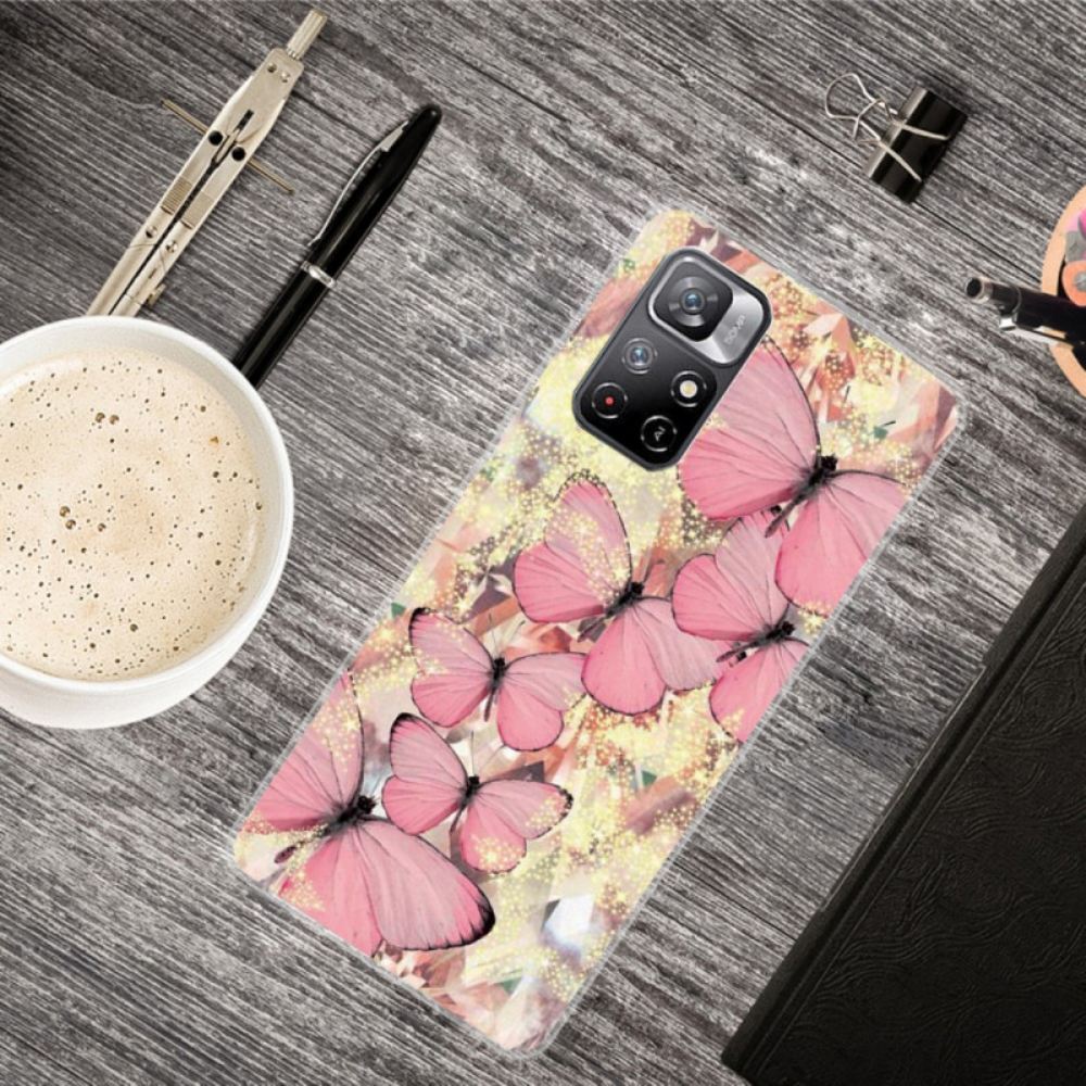 Kryt Na Xiaomi Redmi Note 11 Pro Plus 5G Silikonoví Motýli