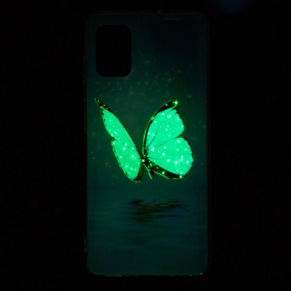 Kryty Na Mobil Na Xiaomi Redmi Note 11 Pro Plus 5G Fluorescenční Modrý Motýl
