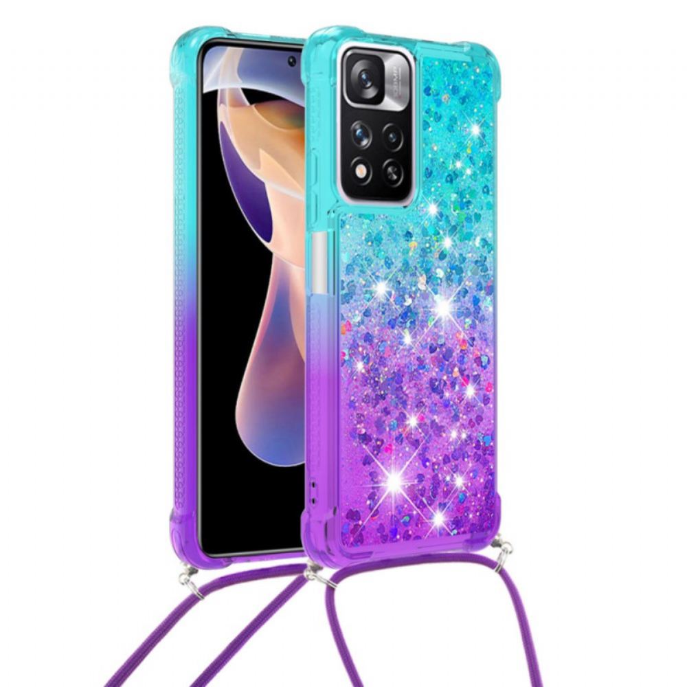 Kryty Na Mobil Na Xiaomi Redmi Note 11 Pro Plus 5G Na Lana Silikonová Třpytivá Šňůrka