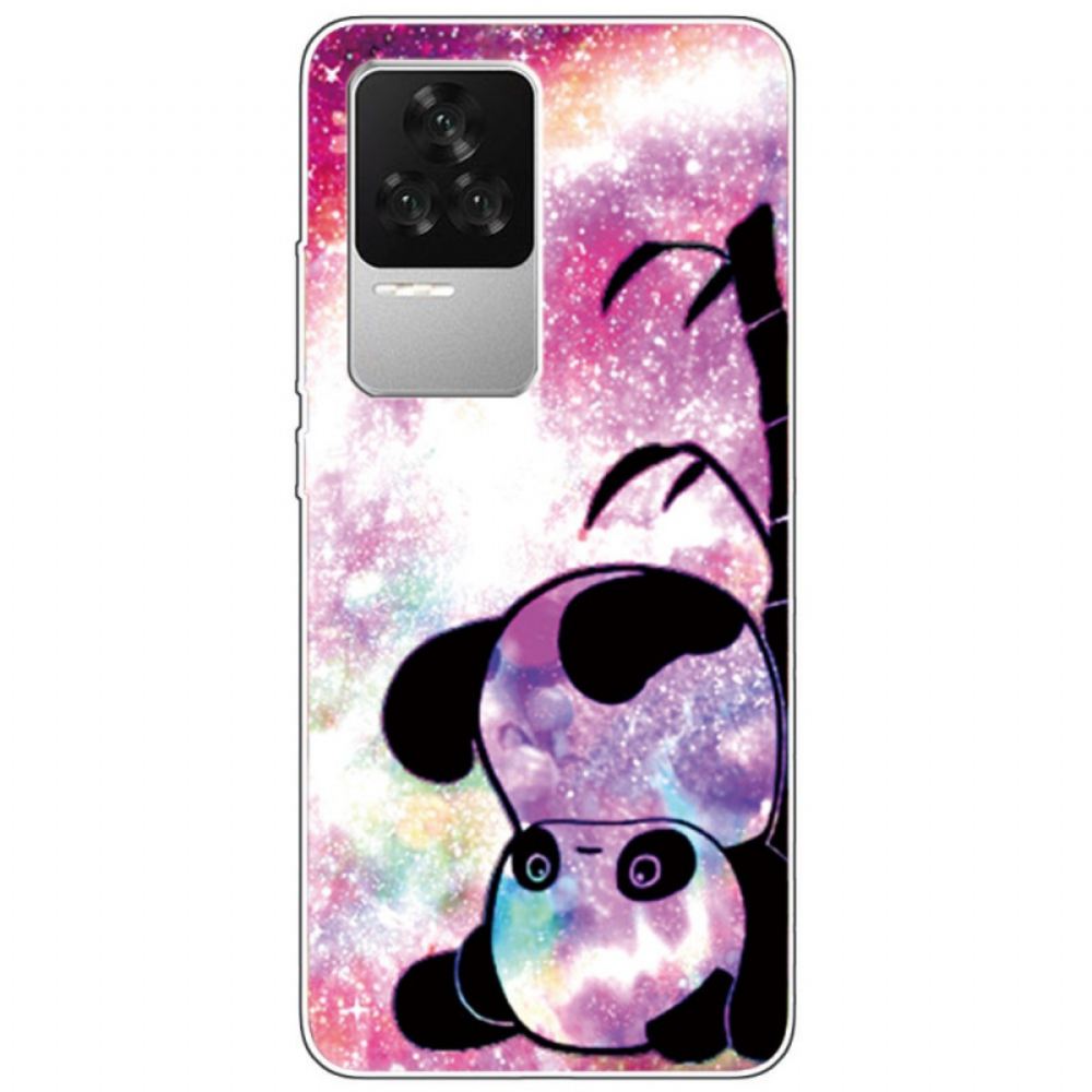 Kryt Na Poco F4 Silikonová Panda Vzhůru Nohama